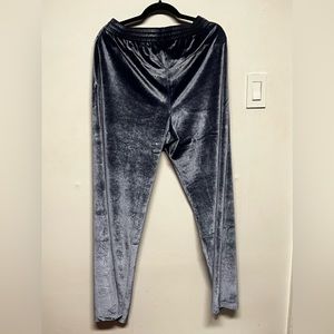 PINK velour wide leg pants